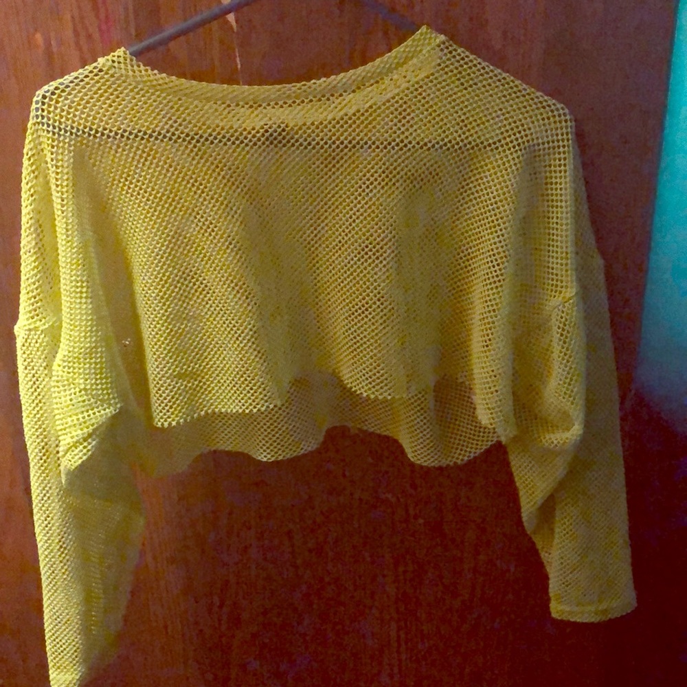 neon netted long sleeve